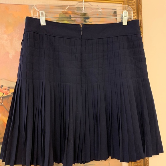 J Crew Navy Pleated Skirt - Picture 4 of 7